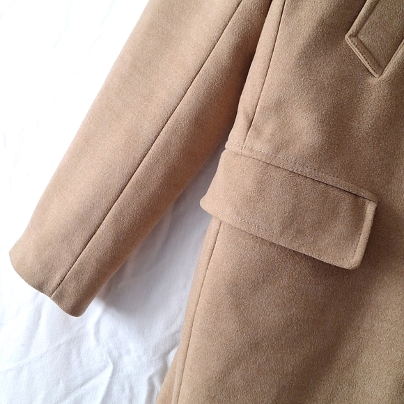 Zara Camel Pea Coat, Double Lining sz 8, NW0T - Picture 5 of 15